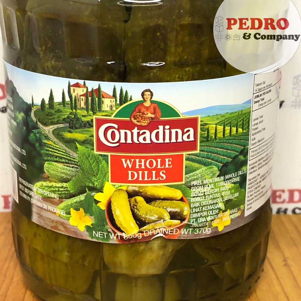 

✨Promo✨ Hari Ini Contadina whole dills pickled cucumber timun acar 680 gram 