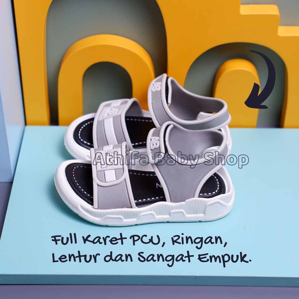 Sepatu Sandal Gunung Anak Laki Lelaki Cowok Perempuan Cewe Usia 6 7 8 9 10 11 Bulan 1 2 3 4 5 6 Tahun Sendal Balita Bayi Cowok Karet Import -Z909-