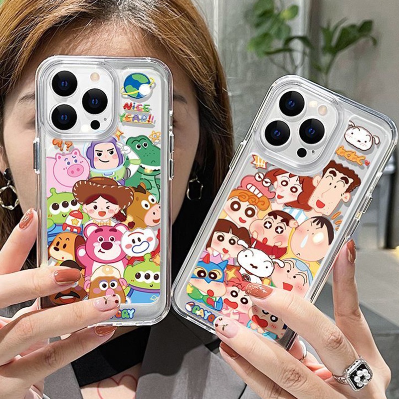 Soft Case Silikon TPU Motif Kartun Lucu Untuk IPhone 14 13 12 Pro 11 Pro X XR XS Max 6 6S 7 8 Plus