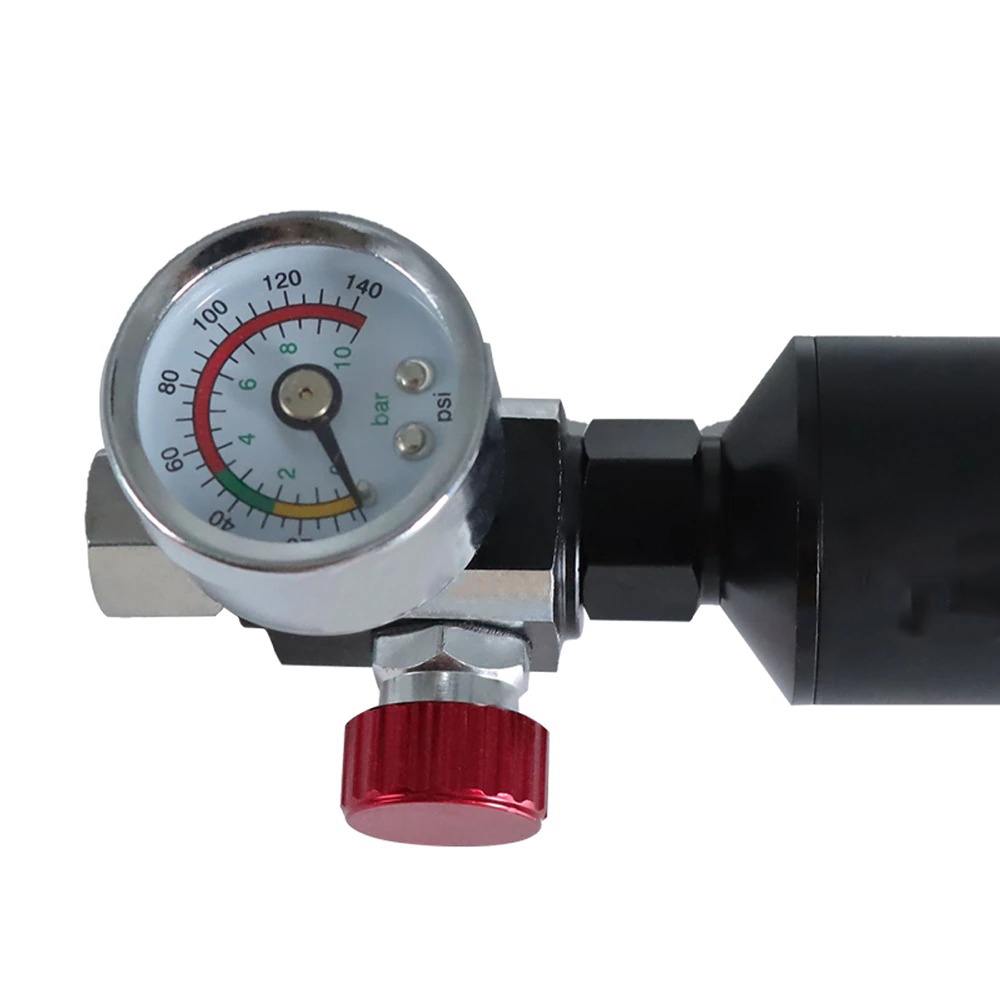 Spray Gun Pressure Air Regulator Gauge - RK1912 - Black