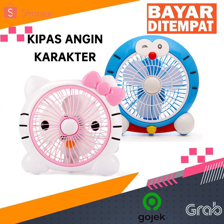 Kipas Angin Karater 10inch/Kipas angin meja listrik/kipas angin karakter mini/kipas angin karakter m