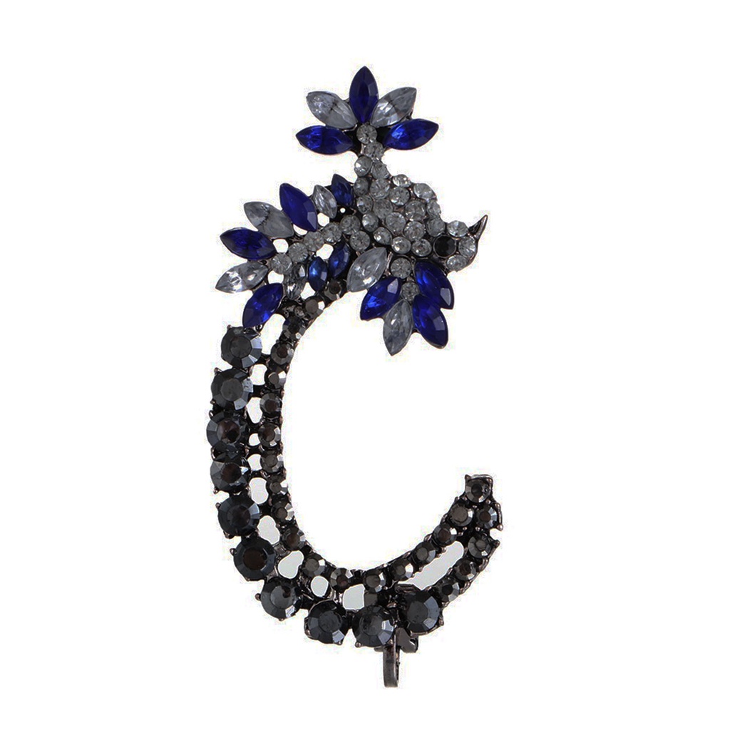 Anting Naga non tindik ear cuff cantol unik ukuran bisa disesuaikan warna emas hitam silver bahan alloy ukiran detail unisex untuk cewek cowok model cantolan melingkar