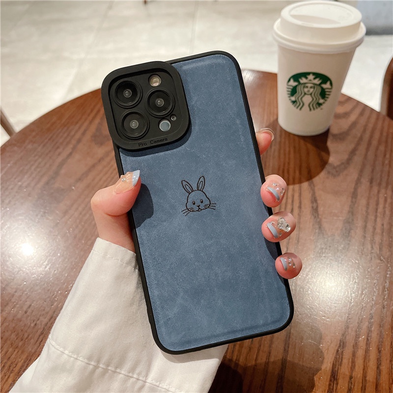 Soft Case Motif Kelinci 3D Untuk IPhone 11 12 13 14 Pro MAX Plus X XS MAX 7 8 Plus