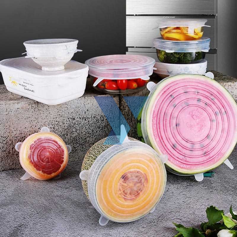 PULISI Silicone Penutup Makanan Stretch Food Cover Lid 6 PCS - G20055 ( Al-Yusi )