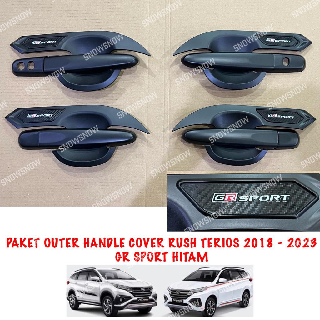 Paket Outer Handle Cover All New Rush Terios 2018 2020 2022 2023 Gr Sport Hitam
