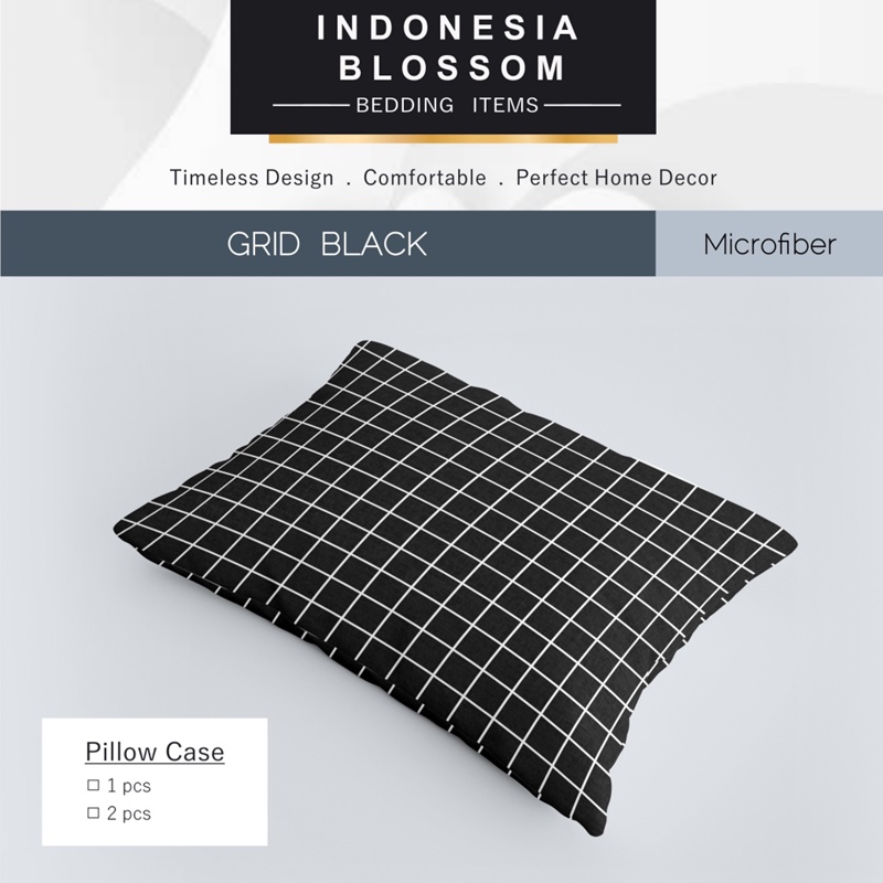 Sarung Bantal Dan Guling Untuk Tidur Aesthetic 45x65 Kotak Kotak Best Material And Quality