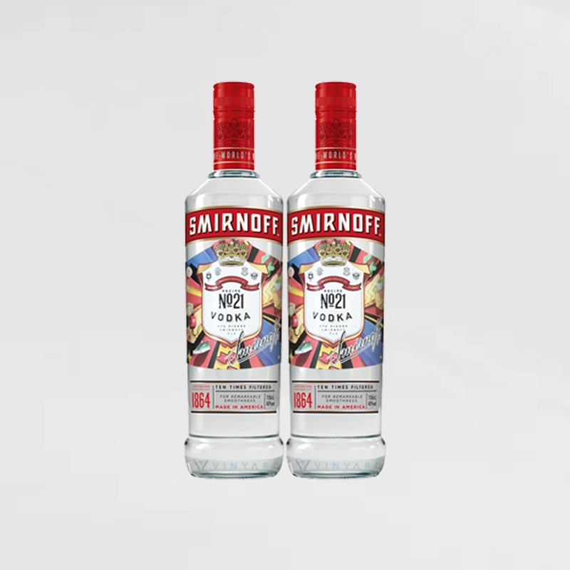 Paket Isi 2 Smirnoff Vodka 700ml ( 2 Botol )