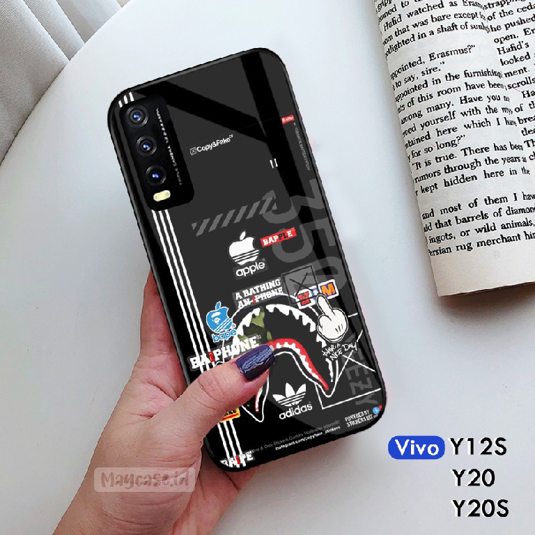 Softcase Glass VivoY12S Y20 Y20S [G191] - Softcase Mirror - Softcase Kaca VivoY12S Y20 Y20S - Softca