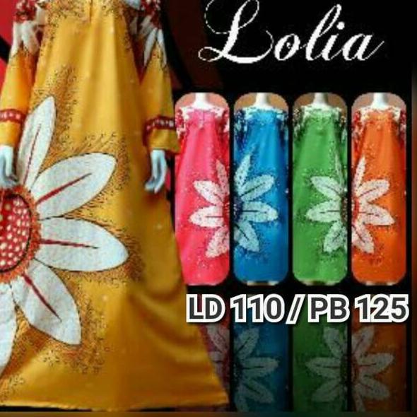 daster Muslim lolia baju tidur longdress batik