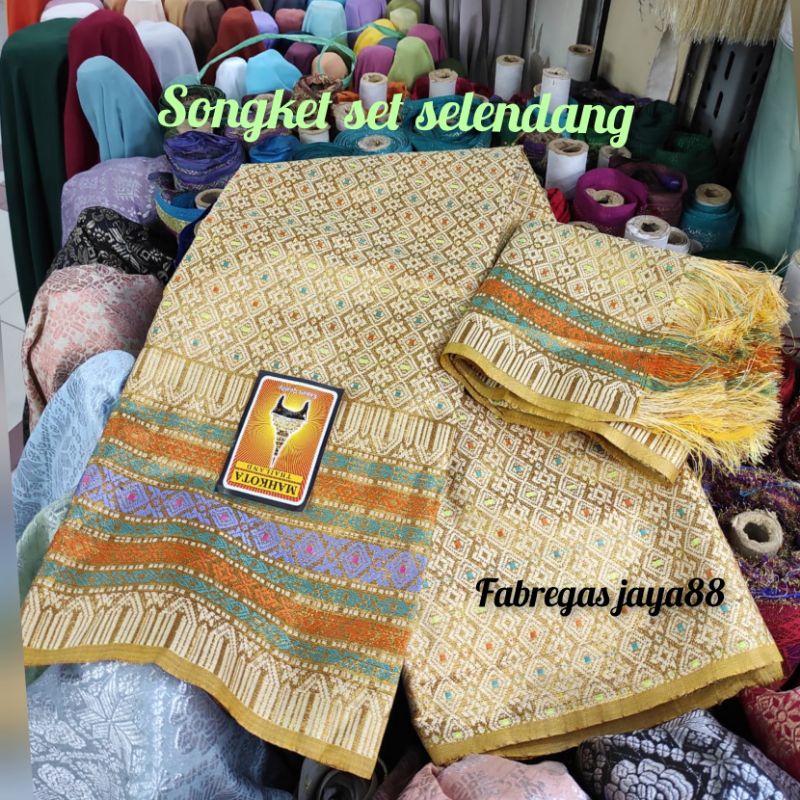 Kain Songket Set Selendang Thailand/Bahan Songket