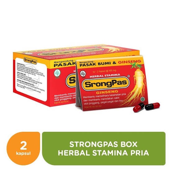StrongPAS Ginseng Herbal Stamina Strip(ISI 2 KAPSUL) ORIGINAL-BPOM