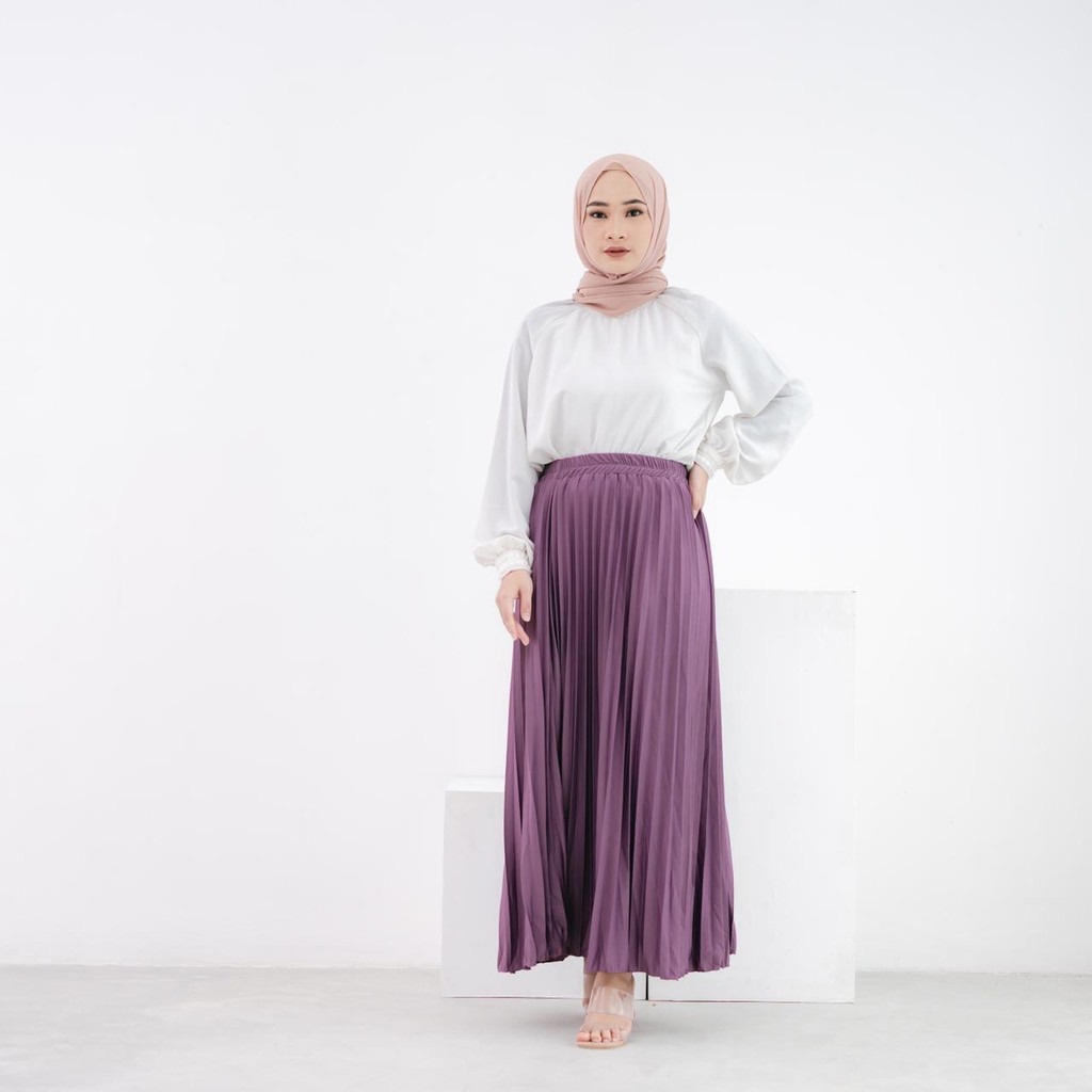 Yainiaja - ROK PLISKET MAYUNG // ROK MUSLISM BAHAN PLISKET JERSEY MAYUNG STYLE