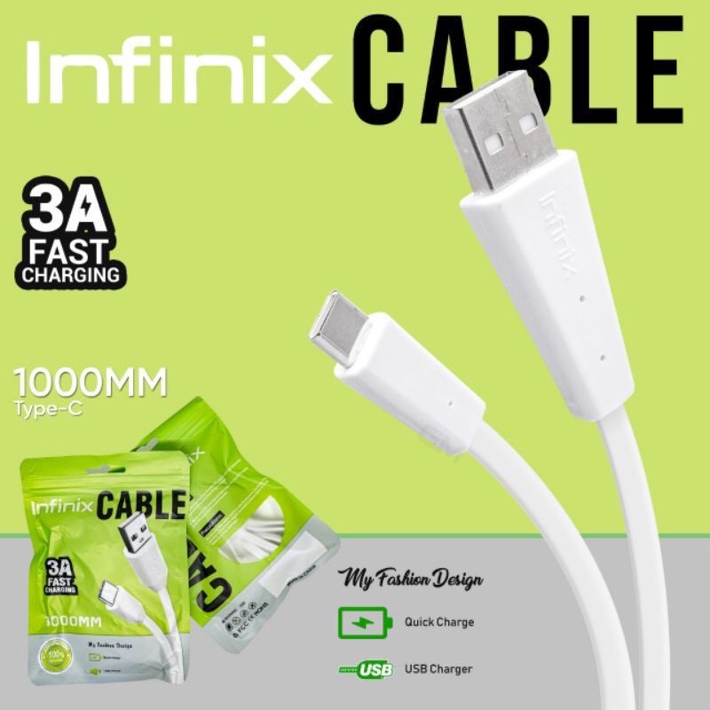 Kabel Data Infinix 3A Fast Charging Micro Usb &amp; Type C