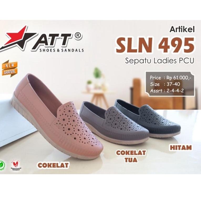 ㅰ sepatu ATT SLN 495 sepatu karet slip on wanita BEST SELLER 3485 ◉