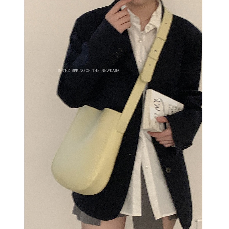 Suhao all-match tas berkapasitas besar wanita 2021 baru fashion trendi Korea tas ember tas ceruk desain tas messenger