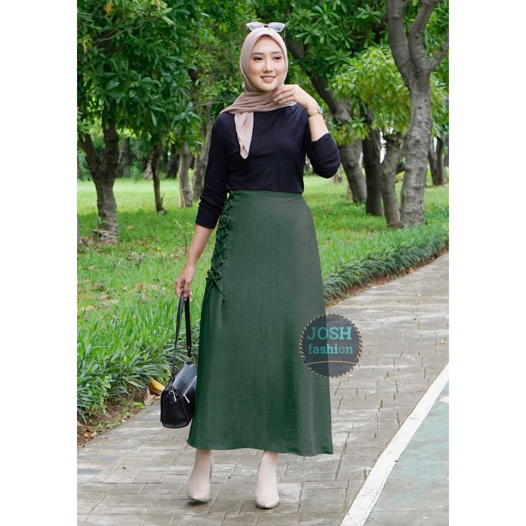 ROK SIMPUL KOREA CRINGKLE AIRFLOW PREMIUM//ROK AESTHETIC/ROK KERJA WANITA