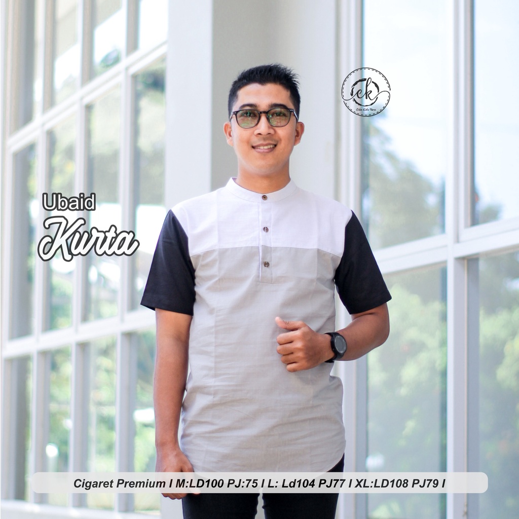 Kurta UBAID / Kemeja pria dewasa terbaru 2024 / Koko kurta dewasa 100% cigaret / CIKA KIDS STORE
