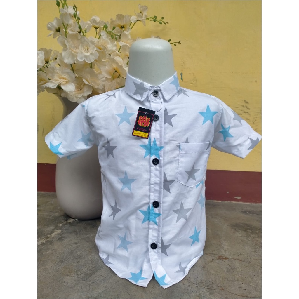 Kemeja Anak Laki Laki / Kemeja Motif Karakter