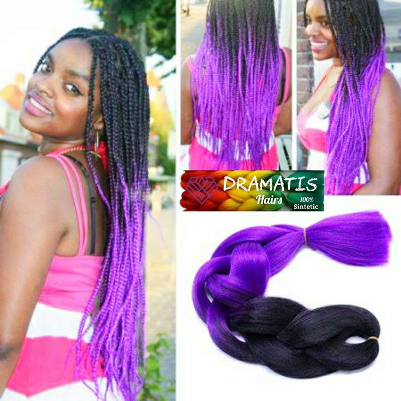 Rambut Sambung Box Braids,Ukuran 60 Cm/Pcs