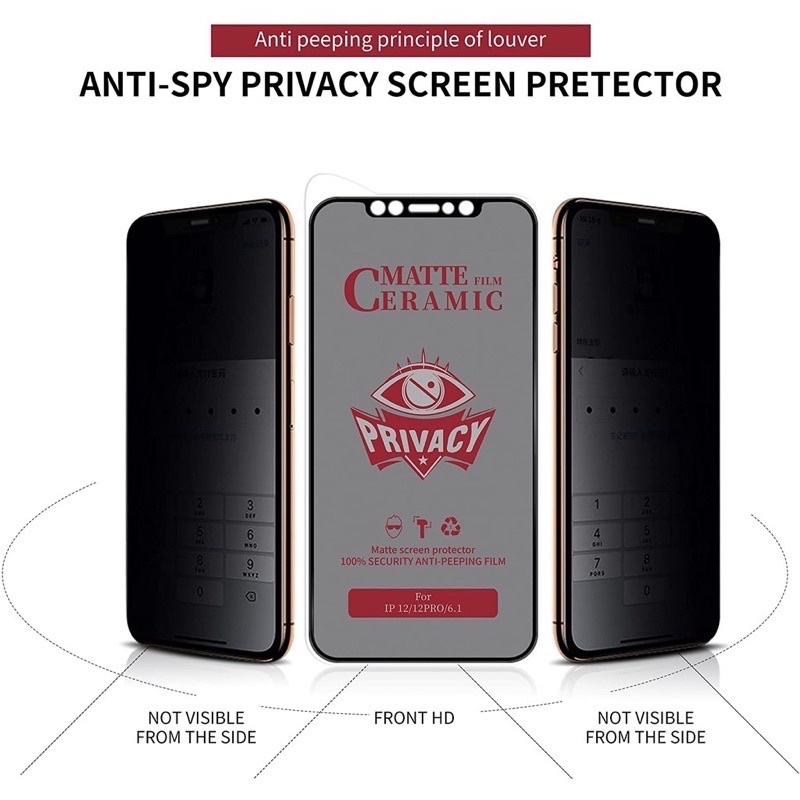 anti gores anti spy privacy matte ceramic oppo A16 A16K A16S A15 A15S A31 A33 A35 A37F A39 A52 A53 A53S A54 A55 A56 A57 A59 A71 A74 A76 A83 A77 A91 A92 A95 A96 A97 A9 2020 A5 2020 A1K A11K A3S A5S anti minyak fullayar