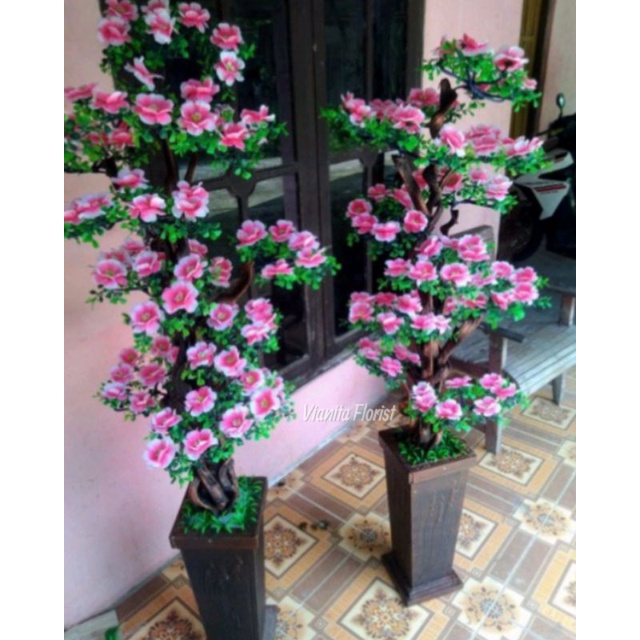 Tanaman Hias Sudut Rumah Besar + Pot || Bunga hias artificial Semanggi 140 cm