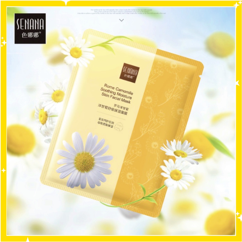 SENANA Chamomile Sheet Mask Masker Wajah Skin BQ044