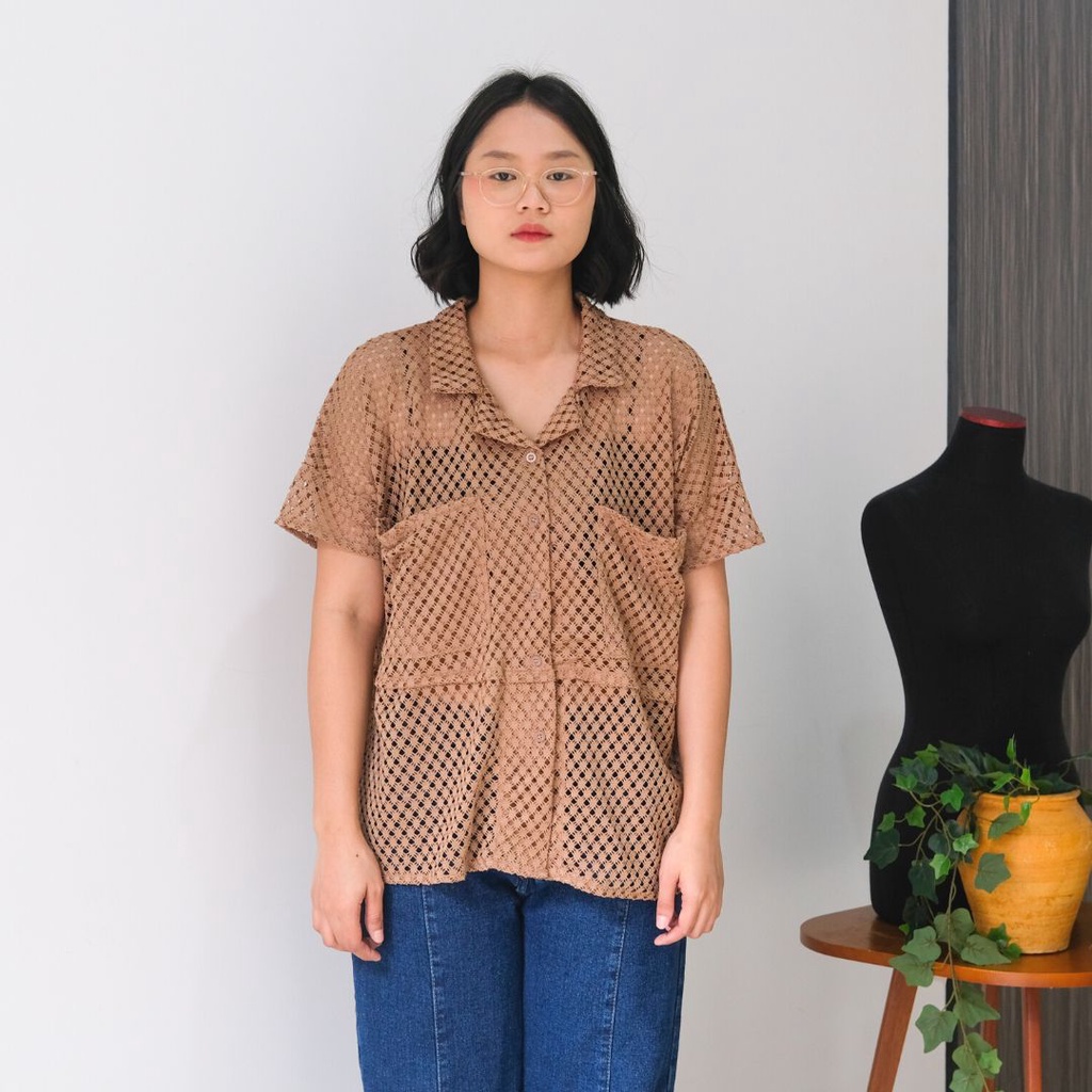 AGNI Yoda Shirt Nude - Shirt (Kemeja) Wanita