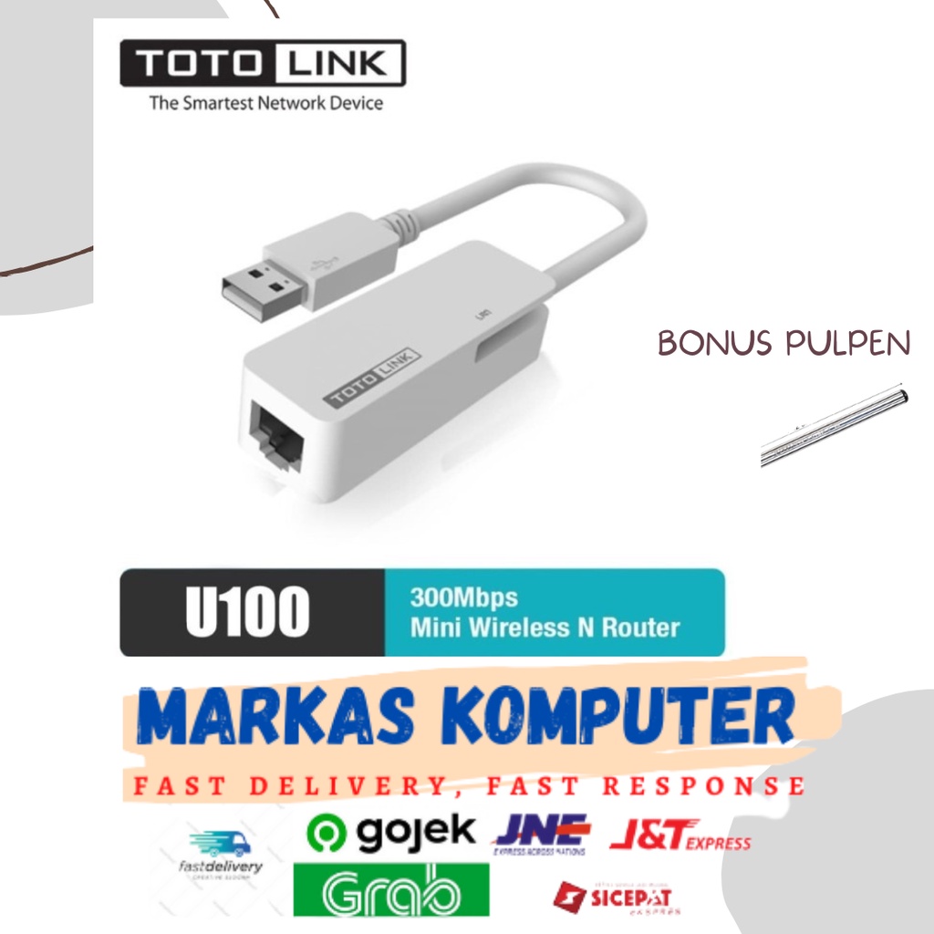 TOTOLINK U100 USB 2.0 TO RJ45 ETHERNET ADAPTER