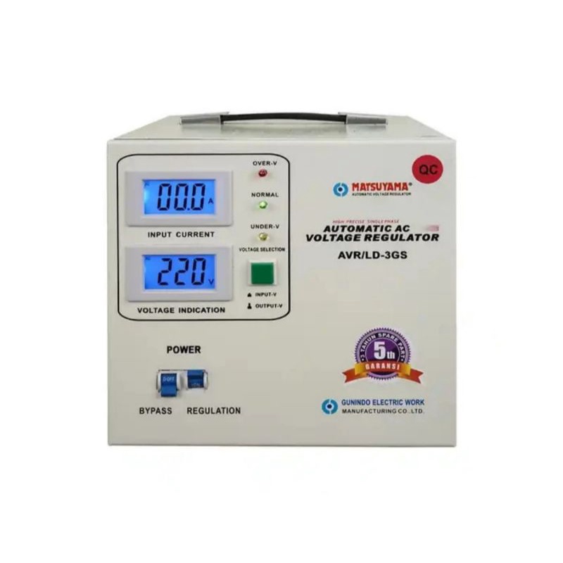 Stabilizer MATSUYAMA 3000 Watt 3kva AVR LD-3GS ( FREE JASA PEMASANGAN KHUSUS MEDAN )