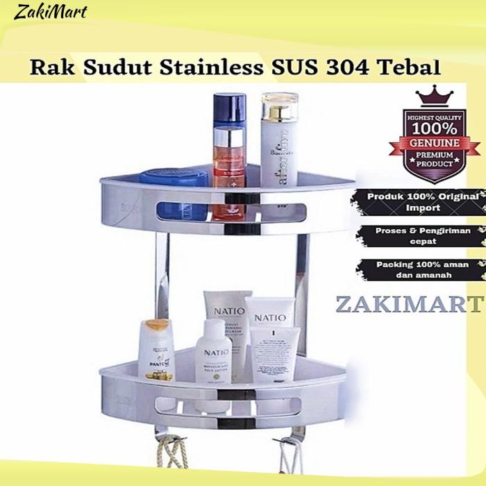 Jual Rak Kamar Mandi Stainless Steel Rak Sudut Kamar Mandi Stainless