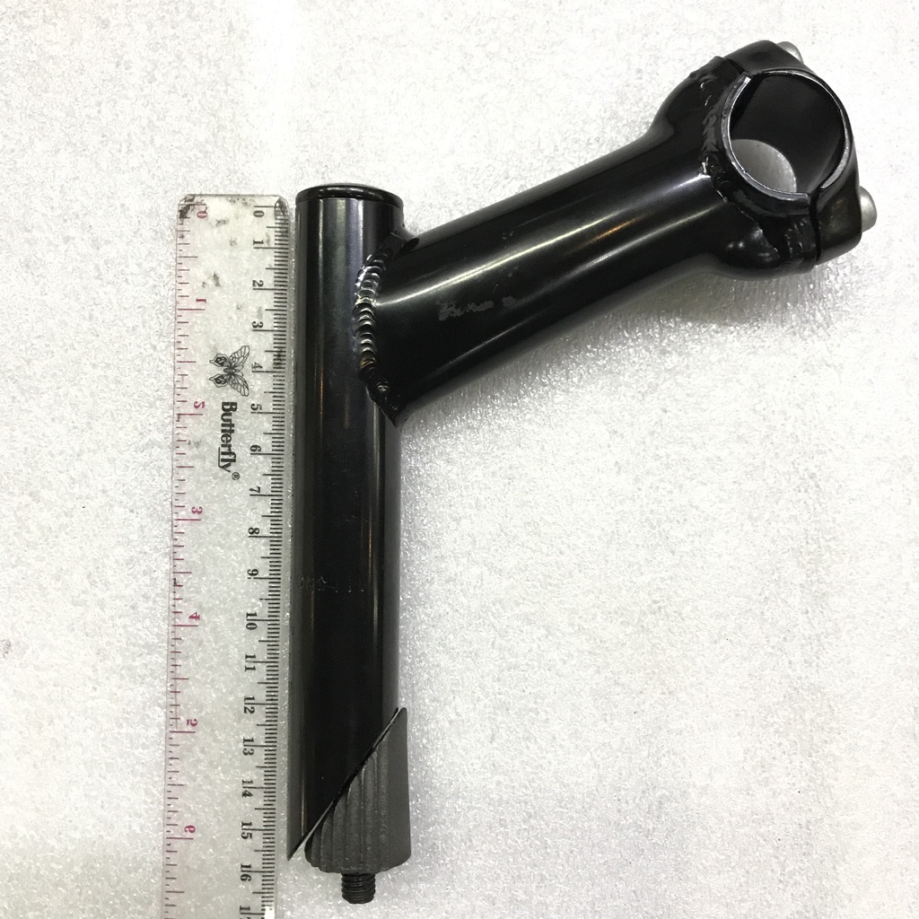 Stem Bango Jadul HL 25.4 100mm Alloy Black Glossy cocok Federal Miyata Quill