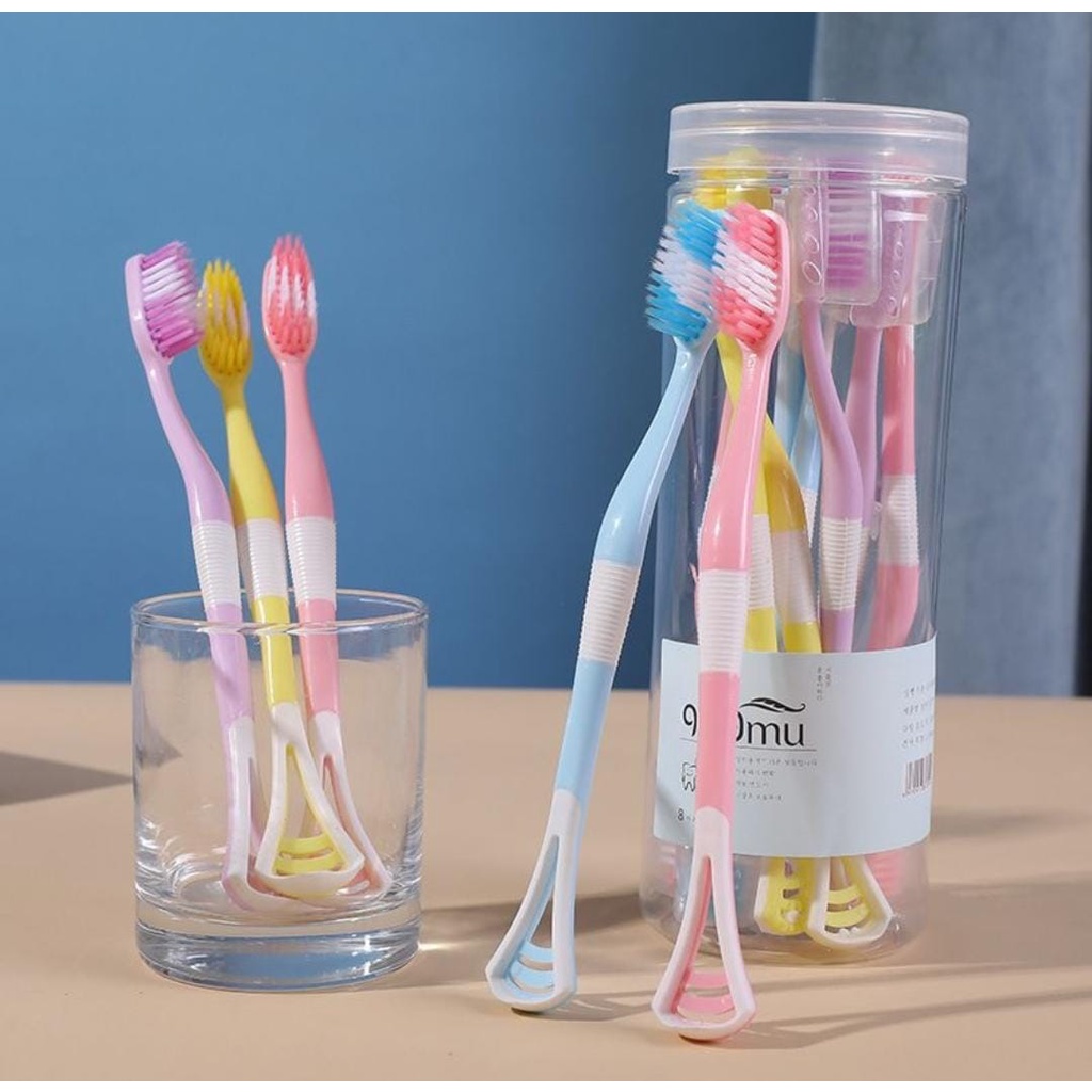 8IN1 - SIKAT GIGI KOREA ISI 8 PC SET WADAH / TOOTH TEETH BRUSH 8 IN 1 DOUBLE SENSITIVE KOREAN DESIGN N QUALITY