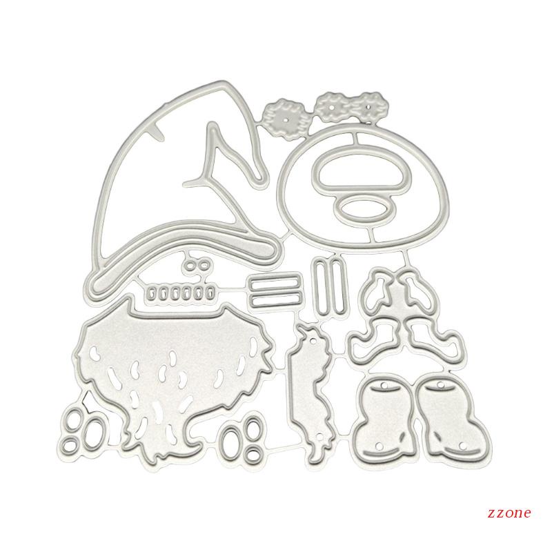 Templat Stensil Cutting Dies Desain Santa Claus Natal Bahan Logam Untuk Scrapbook