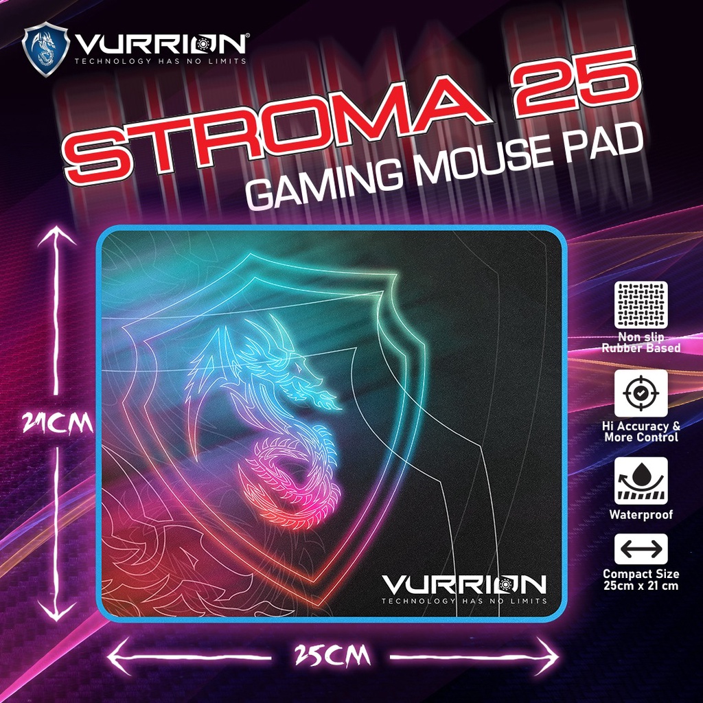 Mousepad Gaming Stroma Falka 25 Vurrion Non Slip Waterproof Mouse Pad