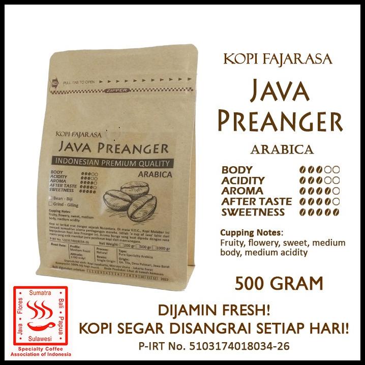 

Kopi Fajarasa Java Preanger Malabar Biji Kopi Arabica 500 Gram