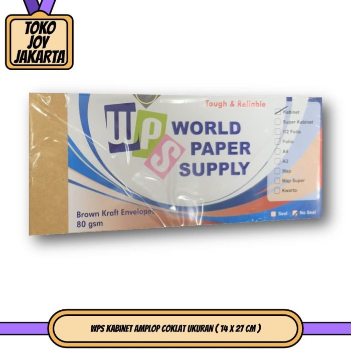 

Spesial Wps Kabinet Amplop Coklat Ukuran ( 14 X27 Cm ) Limited