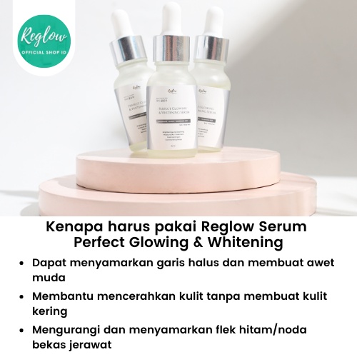 Serum Reglow dr Shindy Skincare Perfect Glowing and Whitening Essence Vitamin C Brightening Pencerah Pemutih Wajah Pengangkat Sel Kulit Mati Reg glow Original Official Store