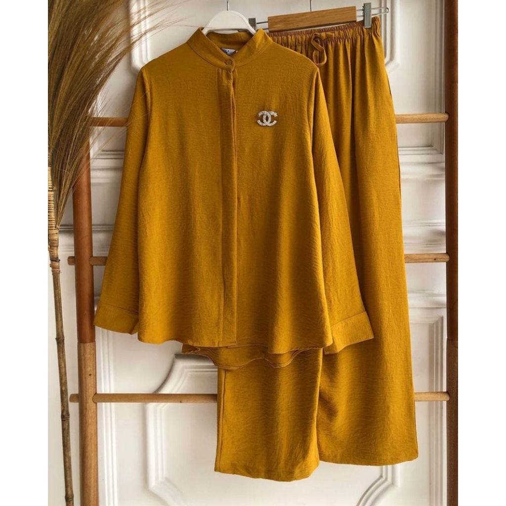 [COD] RRgemilang - Pakaian Wanita Setelan Muslim Hanna Set M/L/XL/XXL