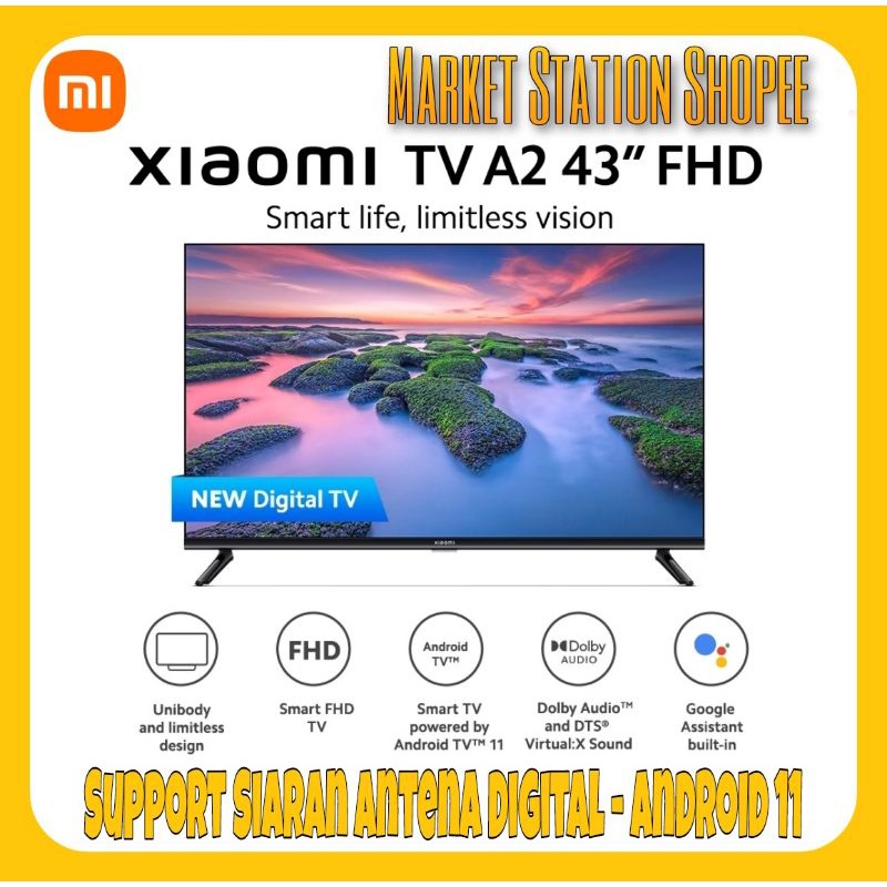 Xiaomi Smart TV Mi TV A Series Google TV 43 Inch Full HD 2025/Ultra HD 4K A Pro 2025 QLED Series (MEDAN / LUAR KOTA)