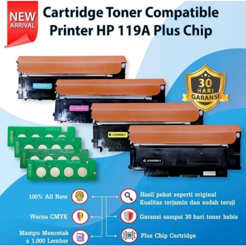 TONER HP LASERJET 119A PLUS CHIP COMPATIBEL PRINTER CALOR LASER 150A 150NW
