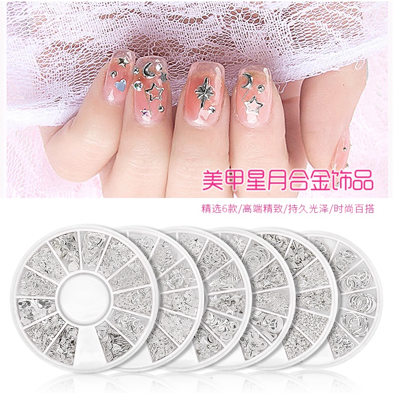 Dekorasi Hiasan Kuku 3D Model Bunga Mawar Manik Mutiara Perak Emas Mix Mini Kuku Aksesoris Perhiasan Kuku Nail Art Flower Cantik Elegan Pesta Pernikahan