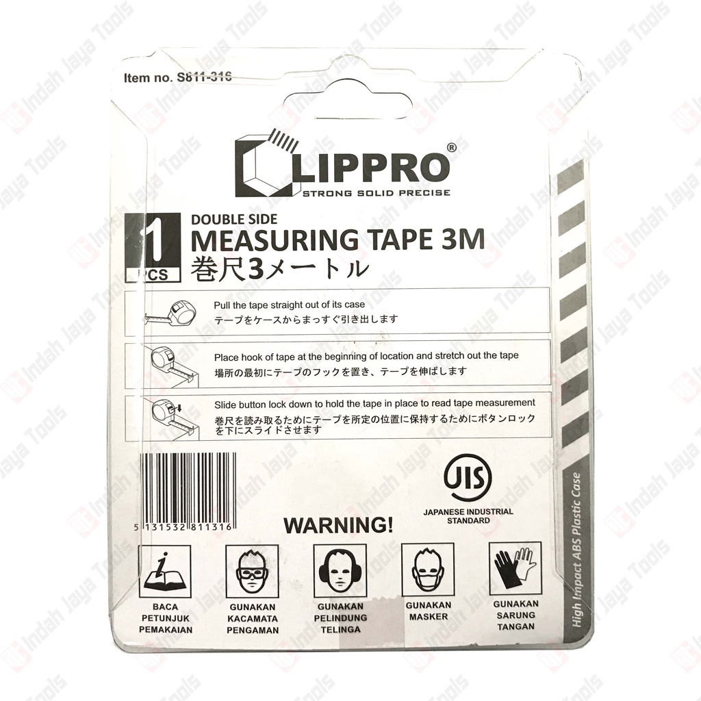 LIPPRO S811-316 Meteran 3 M - Rol Matic Alat Ukur Pengukur Meter