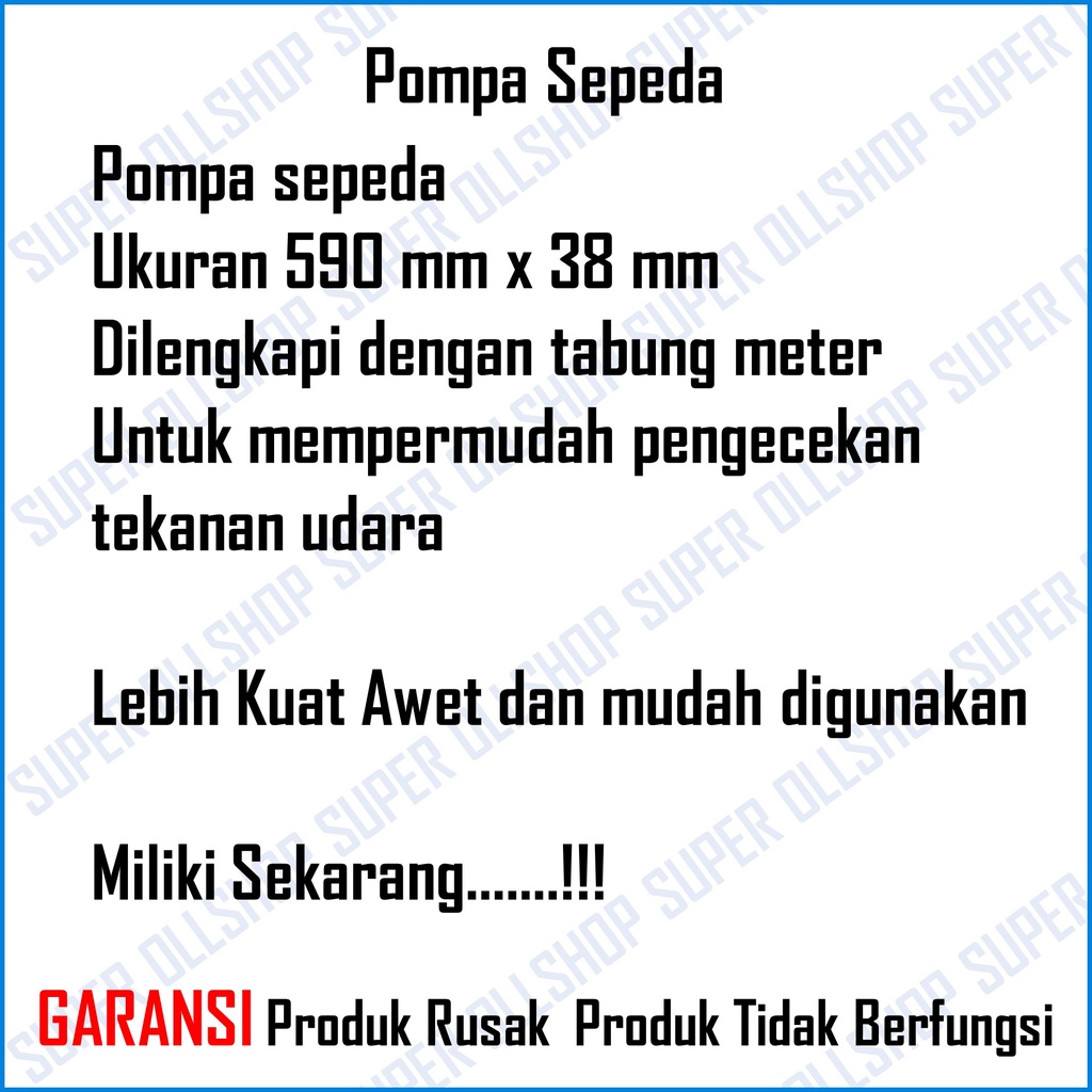 Pompa Ban Sepeda Motor Tabung  Angin Bola Balon Pump Pelampung Renang Air Portable Motor Tangan