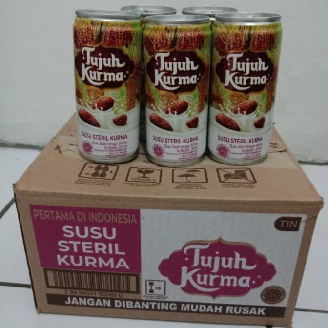 

[ COD ] Susu Steril 7 Kurma Tujuh Kurma 200ml 1 Dus isi 12 Kaleng Box Karton