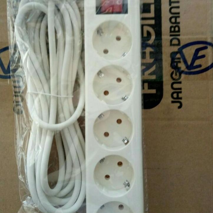 Stok Terbaru STOP KONTAK 5 LUBANG+KABEL 5 METER +SAKLAR ON OFF