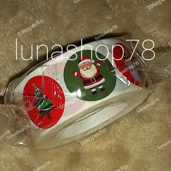 

$+$+$+$+] Stiker bulat ( 2.5cm) edisi Natal bentuk tape gulung