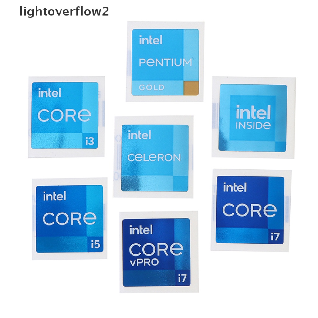 (lightoverflow2) 5pcs / Set Stiker 11 Generation i3 i5 i7 VPRO Untuk CPU / Laptop / Desktop (ID)