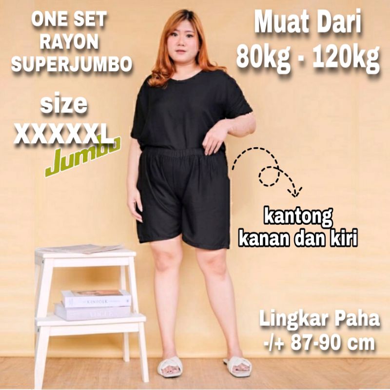 setelan baju celana super jumbo wanita LD 143 CM BIG SIZE  one set wanita super jumbo size bahan rayon berkualitas premium tekstur halus dan adem