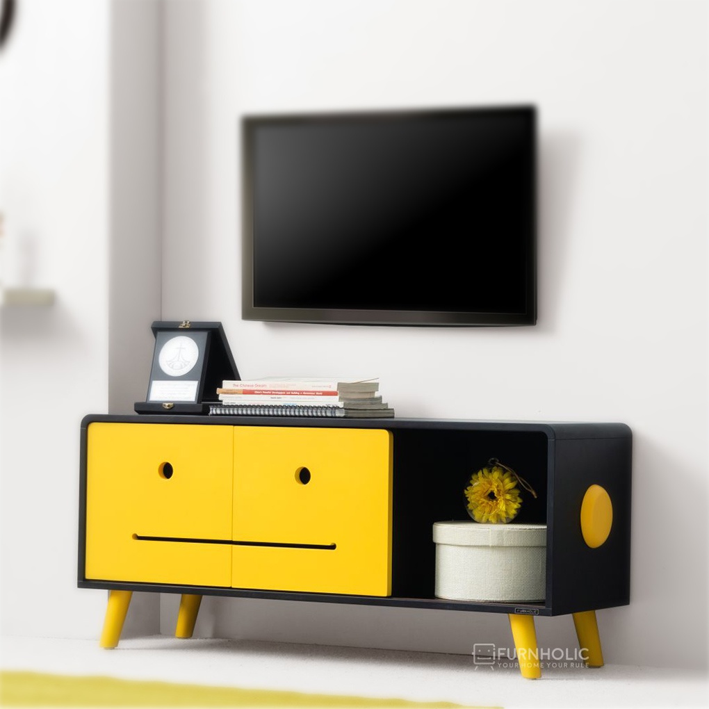 IFURNHOLIC Macaron TV Cabinet | Meja tv Minimalis | Lemari TV Minimalis Modern Terbaru | Buffet TV