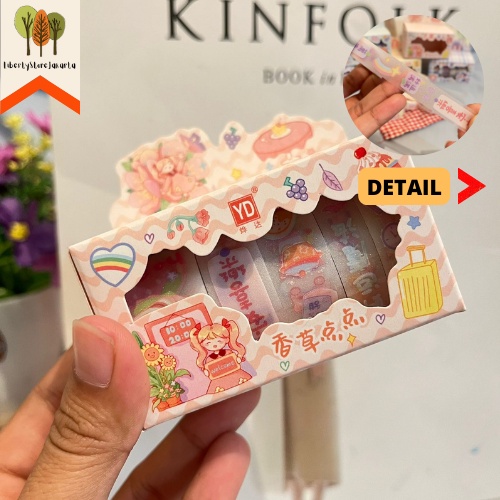 

Paket Washi Tape Sticker Set YD-5RMS Dapat 1 Box Isi 5 Roll Lucu Model Cewe Sweet Hewan Import Funny Fancy Stuff Best Gift Stationery For School Alat Tulis Kantor Sekolah Ready Grosir Kado Ulang Tahun READY COD